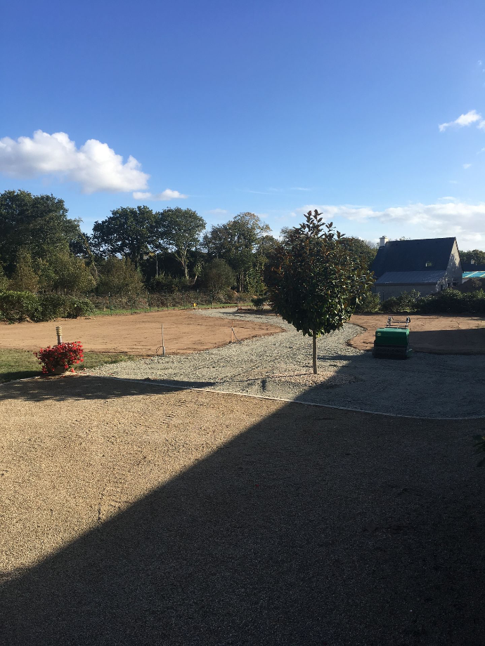 Travaux d’engazonnement et plantation de jardin à Clohars-Fouesnant par Quéré Paysages
